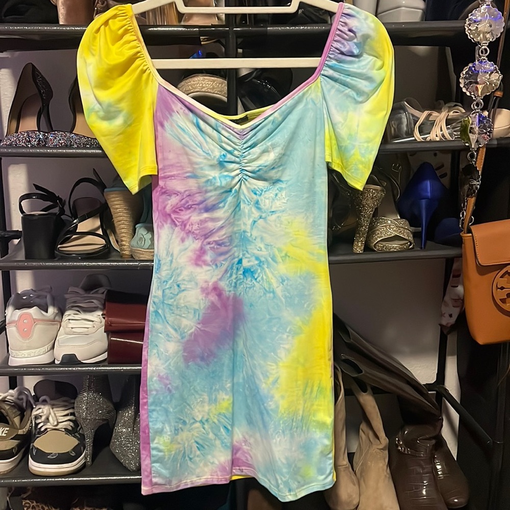 Mini tie dye dress